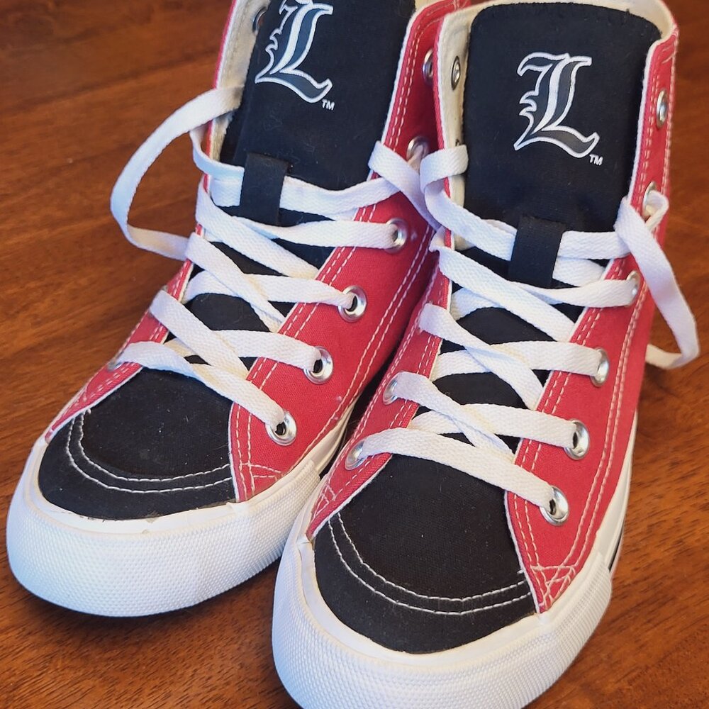 Skicks ~ Sz Women's 6M~ U of L Cardinal ~ High Top Sneakers ~Excellent Condition - Picture 4 of 9